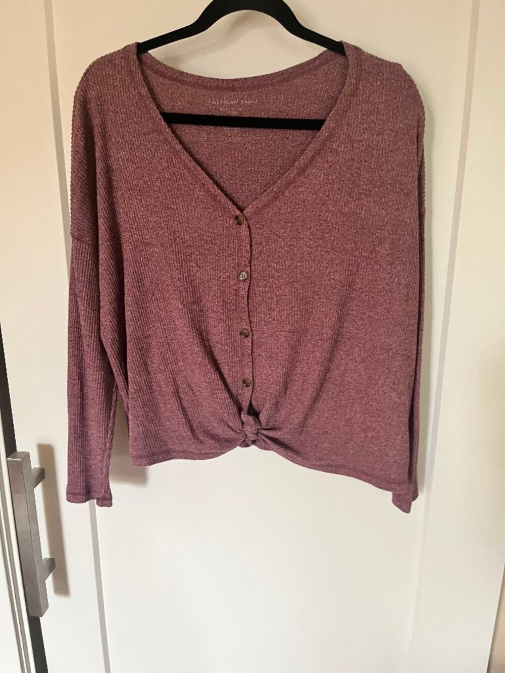 American Eagle Soft & Sexy Plush Cardigan Women's M Mauve